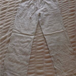 Roberta Roller Rabbit Men's Lightweight Drawstring Pants in Off-White